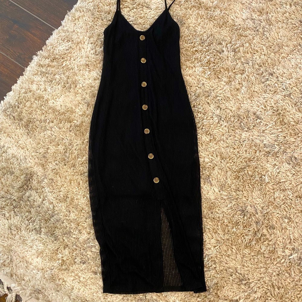 Cami midi button down dress- express